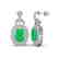 5 CTW Emerald And Micro VS/SI Diamond Pave Earrings - 2