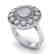 0.91 CTW Certified VS/SI Diamond Art Deco Ring 18K - 2