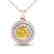 1 CTW Citrine & Micro VS/SI Diamond Solitaire Necklace