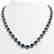 35.13 CTW London Topaz & Diamond Halo Necklace 10K