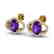 4 CTW Amethyst And Micro Pave VS/SI Diamond Earrings