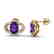 4 CTW Amethyst And Micro Pave VS/SI Diamond Earrings - 2