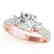1.25 CTW Certified VS/SI Diamond 3 Stone Micro Pave - 2