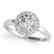 1 CTW Certified VS/SI Diamond Solitaire Halo Ring 14K