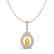 1.15 CTW Citrine & Micro Pave VS/SI Diamond Necklace - 2