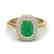 2.50 CTW Emerald With Micro VS/SI Diamond Ring Halo 14K