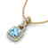 3.50 CTW Topaz & Micro VS/SI Diamond Necklace 18K