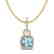 3.50 CTW Topaz & Micro VS/SI Diamond Necklace 18K - 2