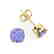 4 CTW Cushion Cut Tanzanite Designer Solitaire Stud - 2