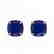 4 CTW Cushion Cut Sapphire Designer Solitaire Stud