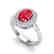 2.50 CTW Ruby With Micro VS/SI Diamond Ring Halo - 2