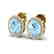 5.50 CTW Aquamarine & Micro VS/SI Diamond Halo Earrings