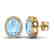 5.50 CTW Aquamarine & Micro VS/SI Diamond Halo Earrings - 2