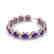 24 CTW Amethyst & Micro Pave VS/SI Diamond Bracelet 10K - 2