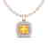 1.08 CTW Citrine & Micro VS/SI Diamond Necklace Halo