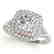 1.04 CTW Certified VS/SI Diamond Solitaire Halo Ring