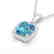 3.50 CTW Sky Blue Topaz & Micro VS/SI Diamond Halo