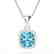 3.50 CTW Sky Blue Topaz & Micro VS/SI Diamond Halo - 2