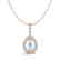 1.15 CTW Aquamarine & Micro Pave VS/SI Diamond Necklace - 2