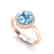 2.70 CTW Sky Blue Topaz & Micro VS/SI Diamond Ring - 2