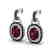 5 CTW Garnet With Black & Micro VS/SI Diamond Earrings