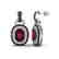 5 CTW Garnet With Black & Micro VS/SI Diamond Earrings - 2