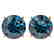 4 CTW Certified Intense Blue SI Diamond Solitaire Stud