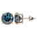 4 CTW Certified Intense Blue SI Diamond Solitaire Stud - 2