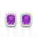 2.50 CTW Amethyst & Micro Pave VS/SI Diamond Halo