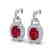 5 CTW Ruby & Micro VS/SI Diamond Pave Earrings Halo 14K