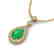 2.75 CTW Emerald & Micro Pave VS/SI Diamond Necklace