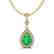 2.75 CTW Emerald & Micro Pave VS/SI Diamond Necklace - 2