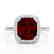 3 CTW Garnet & Micro Pave VS/SI Diamond Halo Ring 18K