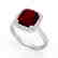 3 CTW Garnet & Micro Pave VS/SI Diamond Halo Ring 18K - 2