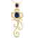 5.85 CTW Sapphire & Micro Pave VS/SI Diamond Earrings