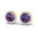 4 CTW Amethyst & Halo VS/SI Diamond Micro Pave Earrings