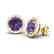 4 CTW Amethyst & Halo VS/SI Diamond Micro Pave Earrings - 2
