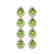 7.46 CTW Peridot & Diamond Halo Earrings 10K Rose Gold