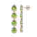 7.46 CTW Peridot & Diamond Halo Earrings 10K Rose Gold - 2