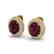 9 CTW Garnet & Micro Pave VS/SI Diamond Earrings 18K