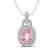 2.50 CTW Morganite & Micro Pave VS/SI Diamond Necklace