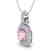 2.50 CTW Morganite & Micro Pave VS/SI Diamond Necklace - 2