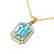 6 CTW Sky Blue Topaz And Micro Pave VS/SI Diamond Halo
