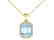 6 CTW Sky Blue Topaz And Micro Pave VS/SI Diamond Halo - 2