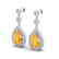 4.50 CTW Citrine & Micro VS/SI Diamond Earrings
