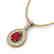 1.15 CTW Ruby & Micro Pave VS/SI Diamond Necklace