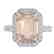 4.50 CTW Morganite & Micro Pave VS/SI Diamond Halo Ring