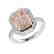 4.50 CTW Morganite & Micro Pave VS/SI Diamond Halo Ring - 2