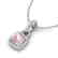 2.75 CTW Morganite & Micro VS/SI Diamond Halo Necklace