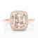 3 CTW Morganite & Micro Pave VS/SI Diamond Halo